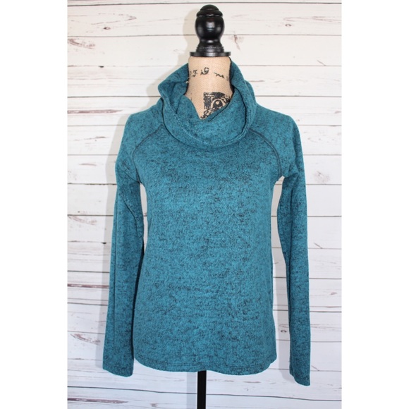 Olive & Oak Cowl Neck Sweater Teal Super Soft - Picture 1 of 4